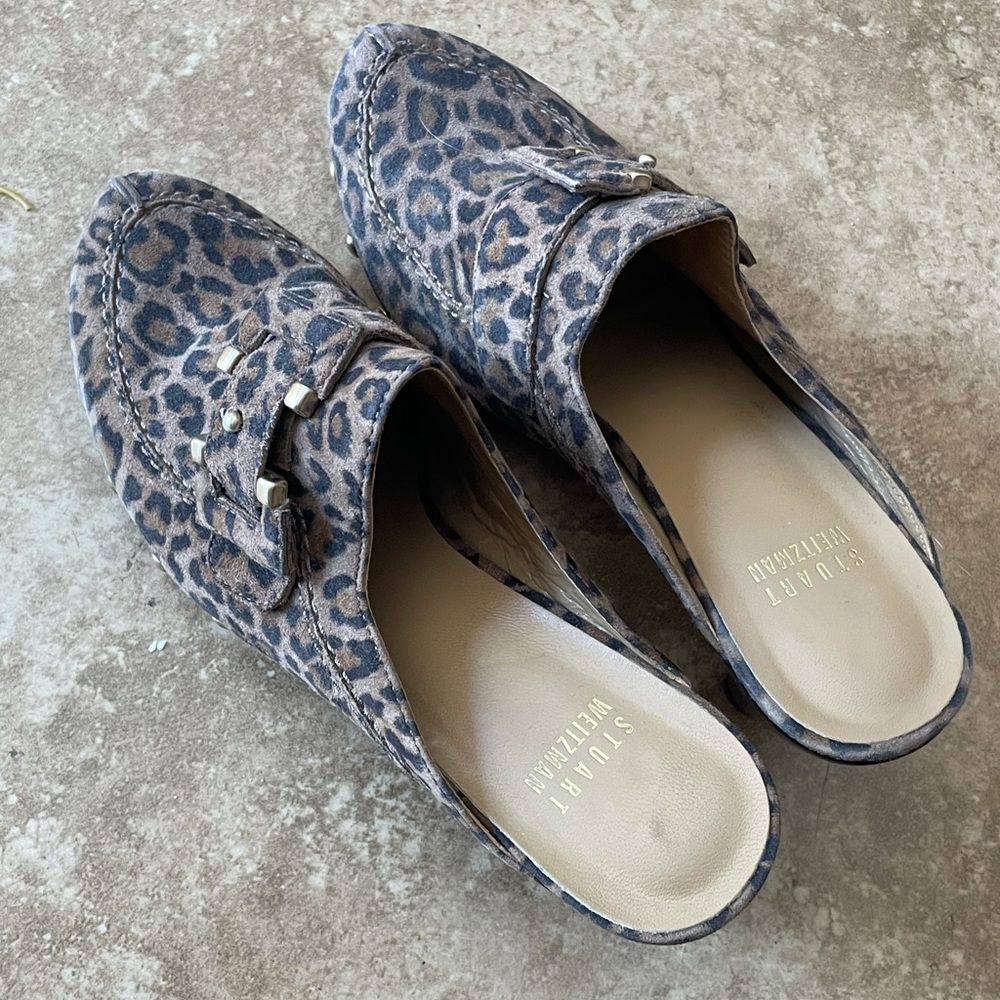 Cheetah print open back heels